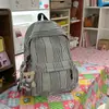 Mochila de viaje de verano suave y llamativa para niñas, bolsa de compras estilo coreano de cuadros pequeños con diseño de burbujas texturizado