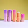 Yueshunxing Tapa Redonda Transparente Regular Boca Plana Tubo de Bálsamo Labial Cilíndrico Clásico Tubo Vacío para Lipstick 3.5g