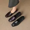 Zapatos retro slip-on de abuela 2026, cuero suave de moda, suela suave, estilo de hada versátil, zapatos planos de cuero genuino para mujer