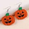 Pendientes Creativos de Elementos de Halloween Transfronterizos, Pendientes Acrílicos de Fantasma de Color Contrastante, Pendientes de Moda y Geniales, Joyería para Orejas para Mujeres