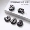 Obsidiana Plateada Natural Hebilla Ping'an Venta Directa de Fábrica Accesorios para Joyería DIY Semiacabados Accesorios para Colgantes de Collar Hechos a Mano