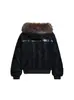 Jaqueta Grossa de Algodão com Gola de Pelo Removível Estilo Americano para Homens e Mulheres, Marca de Moda High Street, Casaco Quente com Capuz de Caimento Solto para o Inverno