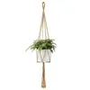Cuerda de Algodón Tejida a Mano Estilo Bohemio Maceta para Plantas y Flores Cesta Colgante Bolsa de Red Cuerda para Colgar Colgante de Pared Cuerda para Colgar