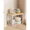 Estante de almacenamiento de cocina multicapa móvil, almacenamiento multifuncional para el hogar, estante de hierro de pie con ruedas, gabinete para ollas, carrito pequeño