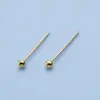 Materiales para Joyería Hecha a Mano DIY Accesorios con Cuentas Chapado en Oro de 18K Aguja Redonda Aguja de Bola Accesorios para Aretes de Cuentas