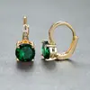 Pendientes de circonita cúbica morada de nueva ronda Cross-border Wish, modernos y versátiles, joyería al por mayor estilo europeo y americano
