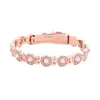 Pulseira Magnética Amazon Cross Cobre Antigo Vermelho Três Fileiras Fecho Dobrável Eletrodepositado Escovado Pulseira Liga de Zinco Joias Masculinas