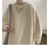 Nova Moda Outono e Inverno Estilo Preguiçoso Tricô Solto Marca de Moda Masculina Estilo Japonês Retrô Tricô Interno de Malha Alta e Baixa