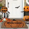 Tapete de Chão de Veludo Cristal Fantasma Abóbora de Halloween Transfronteiriço Tapete de Porta de Entrada Tapete de Hall de Entrada Tapete Decorativo para Sala de Estar
