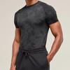 Camiseta Esportiva Fitness Masculina Gymshark Manga Curta Basquete Corrida Estampada Stretch Treinamento Esportes Justa