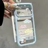 Em dias chuvosos, o urso e o coelho se transformam instantaneamente em uma capa Apple 17 Pro Max adequada para iPhone 16, uma capa transparente com céu estrelado dopamina