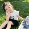 Conjunto de Verão para Meninas 2026 Novo Estilo Coreano Conjunto de Duas Peças Sem Mangas para Meninas, Conjunto Completo Ootd, Roupas de Verão Infantis