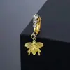 Pistola para perforar ombligo con 3 diamantes Clip para ombligo incrustado con diamantes Anillo para ombligo sin perforación Comercio electrónico transfronterizo europeo y americano al por mayor en stock