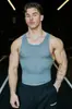 Chaleco acanalado de seda helada tejido nuevo Youngla para hombre, chaleco deportivo de fitness, mallas para correr, baloncesto, entrenamiento