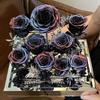 Rosa de Flor Preservada Caja de Regalo Acrílica Regalo del Día de San Valentín Chino para el Cumpleaños de la Novia Adornos Decorativos de Alta Gama