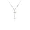 Collar con Colgante de Cruz Estrella Explosiva de Diamante Cadena para Clavícula Temporada Navideña Versátil Diseño Único Borla Estrella Empalme Collar