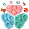 Molde de silicona para hornear pasteles con temática de San Valentín, diseño de oso de amor, para chocolate y pasteles, Diy6