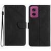 Funda de cuero para Moto G05, funda protectora con tarjetero y rayas esmeriladas Red Rice 14C para Samsung A56, color liso