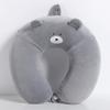 Almohada en forma de U con cabeza de animal, regalo creativo directo de fábrica, spandex, súper caricatura, almohada en forma de U de algodón con memoria, almohada para el cuello del coche
