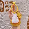 Estilo Chinês Criativo Festival do Meio Outono Couro Bolo da Lua Coelho Pingente Casal Desenho Animado Bolsa Chaveiro Pingente Pequeno Presente Atacado
