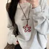 Collar Colgante de Nudo de Agua Alcalina de Diseño Lindo y de Nicho Cadena Larga de Suéter de Croissant para Mujer Accesorios Cadena de Sudadera