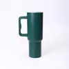 ¡Wow, asa de tercera generación hecha a medida, taza térmica de acero inoxidable de gran capacidad de 40 oz, portátil con pajita, perfecta para usar en el coche