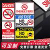 Adesivo Personalizado para Oficina Sinal de Segurança Proibido Fumar Placa de Alumínio PVC Sinal de Advertência Refletivo Sinal de Segurança