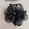 Goma para el pelo grande con pedrería estilo coreano para mujer, Diadema de malla de alta gama, Realza el volumen del cabello, Accesorio para el cabello de cuerda para el pelo estrellada