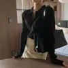 Top de Punto de Manga Larga con Cuello Polo