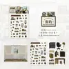 Adesivos de paisagem pintados à mão Crepúsculo para dropshipping, adesivos DIY de paisagem para janela para cura, adesivos de brinquedo para alívio do estresse infantil