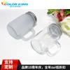 Vaso Transparente de Vidrio con Tapa 430ml para Transferencia Térmica Vaso tipo Mason con Popote Insertable Transparente