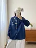 Ropa de Otoño 2026 Dibujos Animados Japoneses Bordado Tenedor y Cuchillo Cárdigan Holgado para Mujer Camisa de Manga Larga Top Casual Venta al por Mayor