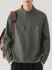 Sudadera con Media Cremallera y Manga Larga Estilo Americano An Yang para Hombre 2026 Otoño Nuevo Estilo Holgada Versátil Texturizada Cuello Alto