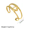 Produto popular de travessia de fronteira europeu e americano: Pulseira de aço titânio banhada a ouro 18K, versátil para uso diário, atacado do fabricante