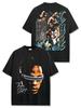 Camiseta de manga corta estampada Travis Scott de hip-hop americano transfronterizo, cuello redondo, holgada, sudadera con capucha para hombre