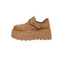 Sapatos Femininos Birkenstock-Style com Solado Grosso e Aumento de Altura 2026 Novos Mocassins de Primavera e Outono para Pessoas Baixas, Sapatos Slip-On Fofos e Divertidos