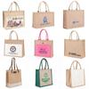 Bolsa de Lino Personalizada por el Fabricante Bolsa de Compras de Yute Bolsa de Regalo de Lino Bolsa de Lino Retro DIY Bolso de Mano de Lino