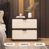 Mesita de noche de madera maciza, sencilla, moderna, pequeña, ligera, de lujo, estilo crema, mesita de noche, mueble de almacenamiento para dormitorio, hogar y almacenamiento.