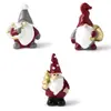 Decorações de Natal 6 peças/caixa enfeites em miniatura de Papai Noel de resina enfeites de festa para mesa jardim vasos