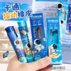 Goma de borrar retráctil creativa de astronauta con recambio, bolígrafo goma de borrar para estudiantes y niños, gomas de borrar de lápiz al por mayor