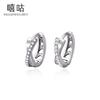 Hee goo E2144 plata S999 cuerpo entero simple moda cruz circonita hebilla de oreja lujo ligero viento frío pendientes para agujero de oreja