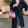 Bolsa de ombro cross-border bucket bag 2024 Nova moda contraste cor pequena bolsa ins bolsa mensageiro bolsa casual moda bolsa feminina