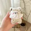 Máscara de Ojos Original de Dibujos Animados Colgante de Peluche de Oso Lindo Oso Bebé Estilo Bolsa de Frijol Muñeca Mochila para Niña Juguete
