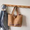Bolso de Hombro Retro Literario de Nicho de Aspecto Elegante Nuevo de Otoño para Mujer, Bolso Tote Ligero de Gran Capacidad para Compras Diarias