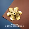 Estilo Antiguo Accesorios para Joyería DIY Pieza de Flor de Seis Pétalos de Metal Abanico de Boda Soporte de Flor de Hierro Material para Tocados de Novia Venta al por Mayor