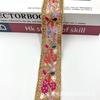 Nuevos Accesorios para Ropa de Encaje Bordado Étnico Multicolor de 4 cm de Ancho con Hilo Dorado Ropa Infantil Accesorios Hanfu Accesorios