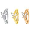 Nueva Moda Europea y Americana Nuevo Estilo Uña del Ombligo Brillante Acero Inoxidable Circonia Mariposa Anillo del Ombligo para Hombres Joyería de Piercing