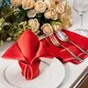 Guardanapo de Tecido Cetim, Decoração Luxuosa de Mesa, Casamento, Atacado Transfronteiriço, Guardanapo Específico para Hotel, Natal