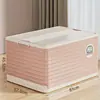 Caixa de Armazenamento Doméstica Grande Capacidade Plástico Espessado Caixa Basculante Roupas Colcha Brinquedo Caixa de Armazenamento Caixa de Armazenamento Dobrável
