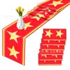 Zc021 Bandera de mesa de película Mantel Fiesta Tema navideño Hogar Sala de estar Decoración de mesa de fiesta Estrella de fiesta